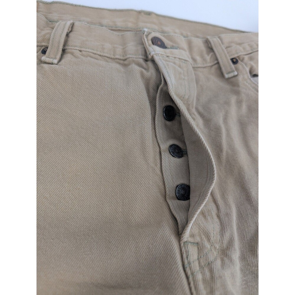 Men's 36x36 Levis 501xx Jeans Straight Beige Buttonfly Denim Cotton Medium Wash - Picture 6 of 9
